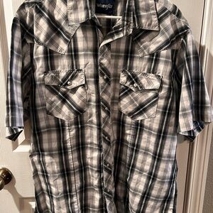 Men’s Wrangler XL Short Sleeve Pearl Snap Shirt